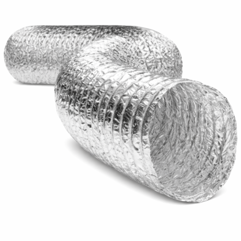 Aluminum foil duct with spiral texture