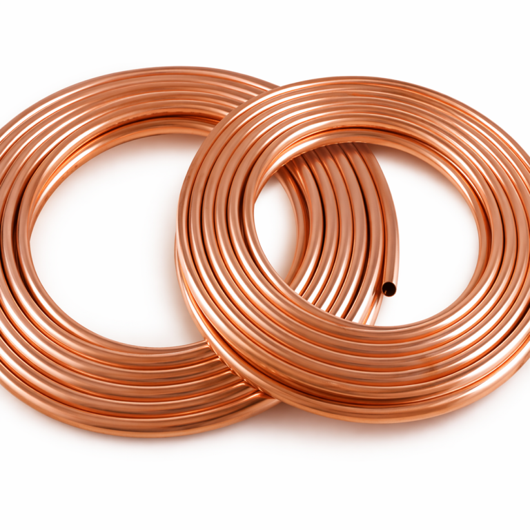 Copper coils in abstract loops