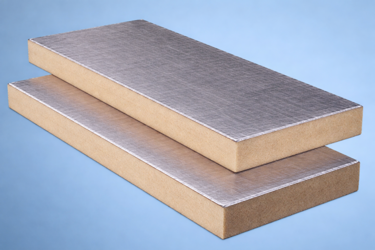 Stacked insulation boards with foil faces