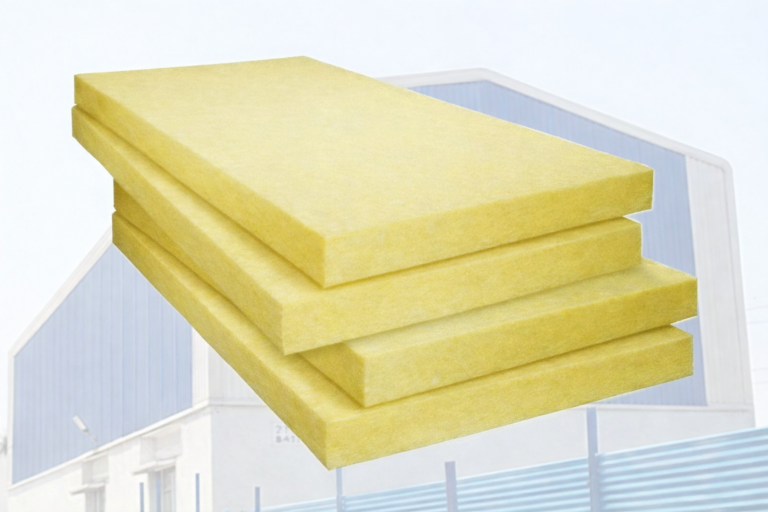 Yellow foam boards stacked outdoors